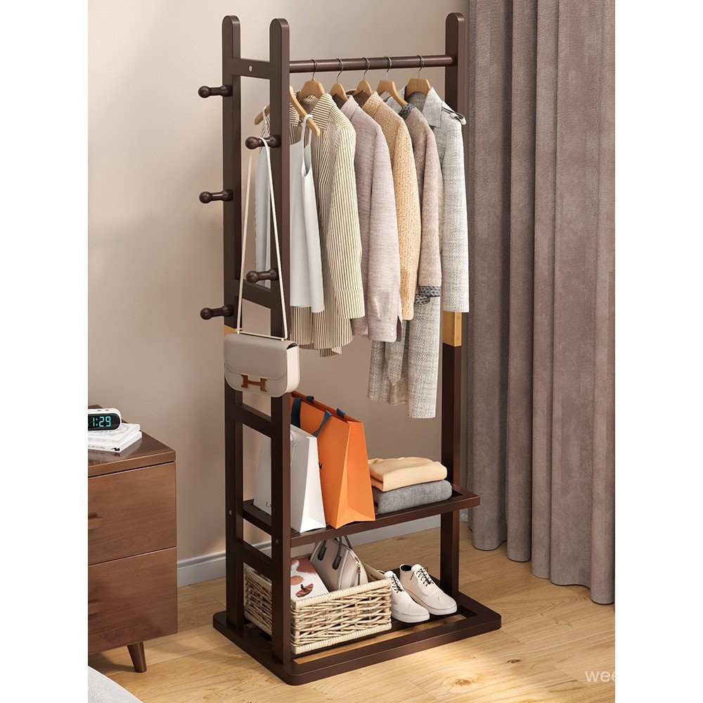 Hanger Hanger Rod Solid Wood Coat Rack Entrance Hanger Storage Corner ...