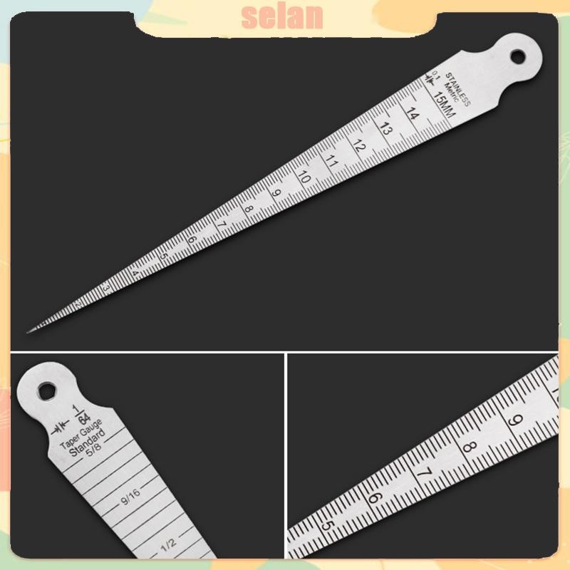 SELAN Wedge Feeler Gauge Aperture Scale Hole Inspection Measuring Ruler ...