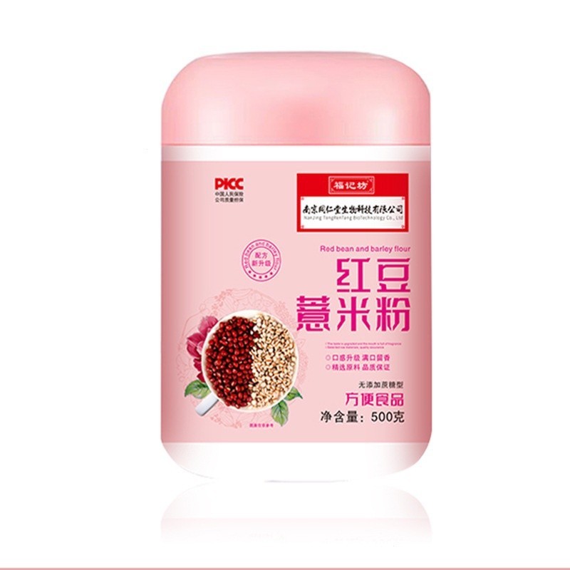 Nanjing Tongrentang Red Bean Barley Flour 500g Canned Red Bean Oats Barley Meal Replacement
