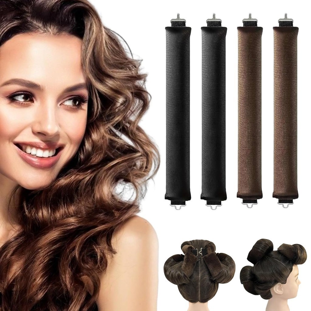 Heatless Curls Overnight - 3PCS Overnight Curls Blowout Rods, Heatless ...