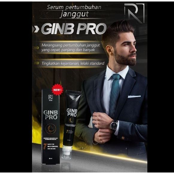 Ginb Pro Ginseng Serum Beard Growth Serum For Men Masculine Pelebat Janggut Misai Jambang Dan 5169