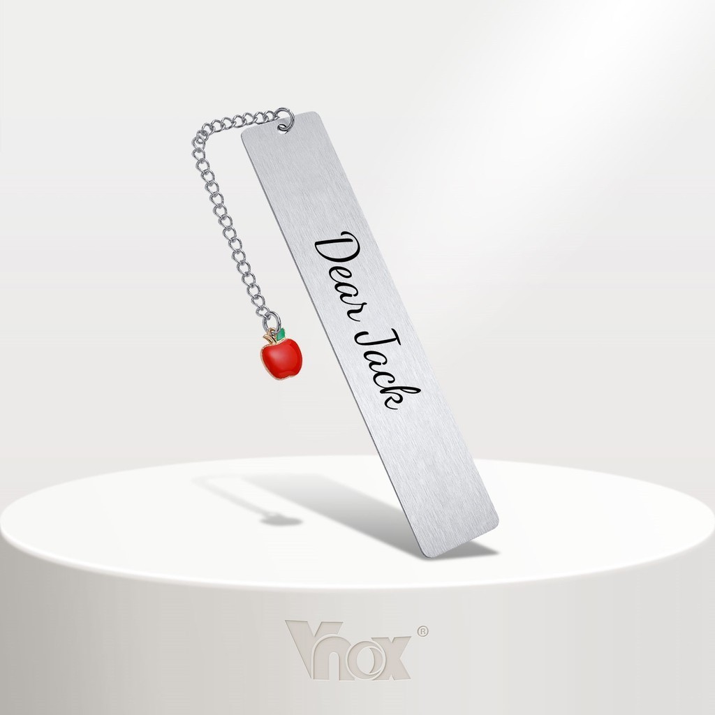 Vnox Personalized ID Bookmark, Stainless Steel Free Customized Geometry ...