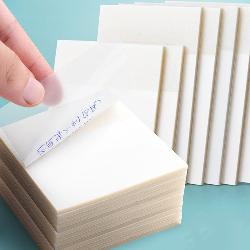 50 Waterproof PET Transparent Stickers Notepad Daily To-do List ...