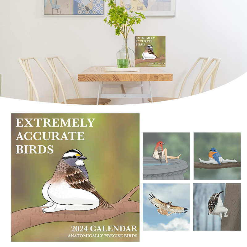 2024 Calendar Of Extremely Accurate Birds Monthly Funny Gifts for ...