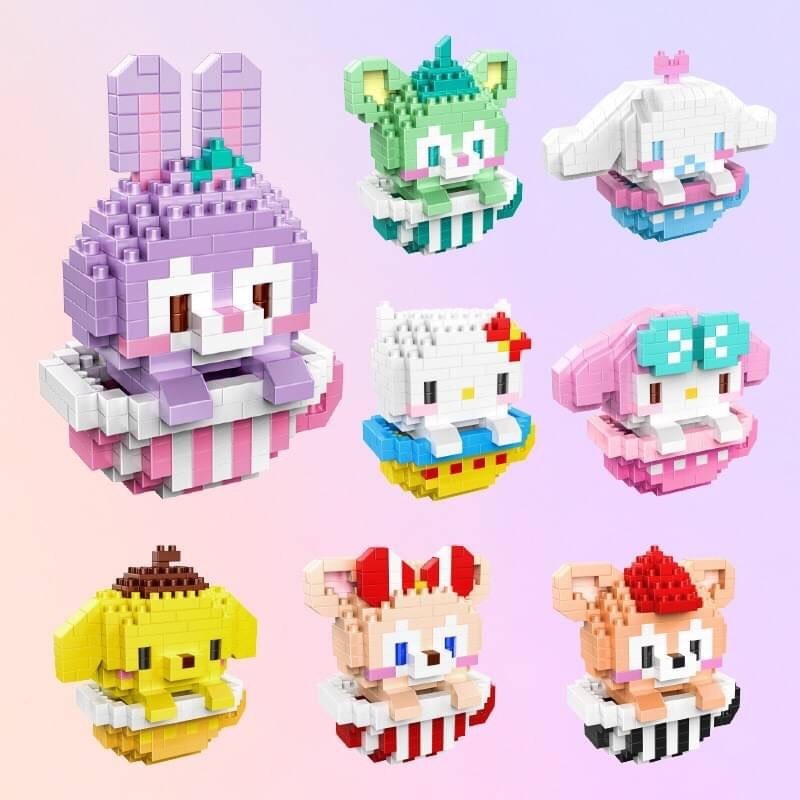 Building Blocks Lego Nano Size L Sario Sanrio Melody Pompompurin Kitty ...