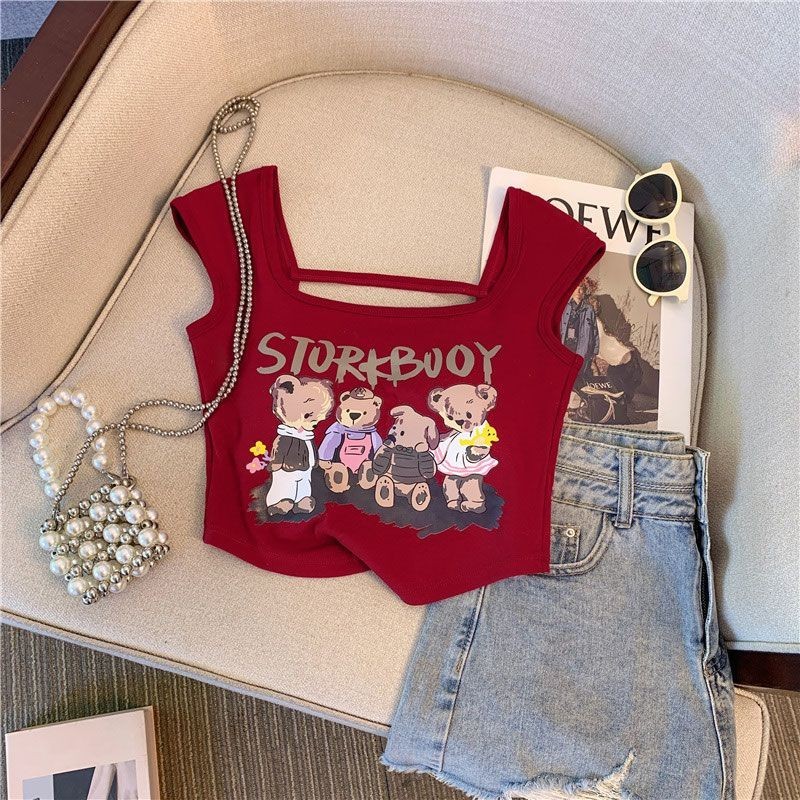 2024 New Style Girls' Slings Middle Big Children Girls' Vest Outer Wear ...