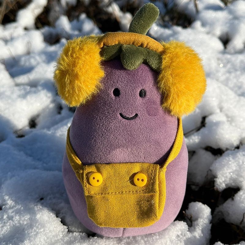 British jellycat Eggplant Doll Purple FaceChanging Eggplant Total