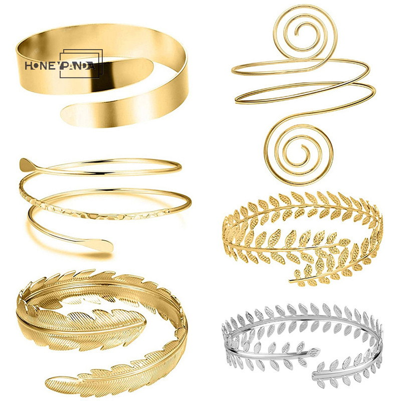 honeypanda Fashion Arm Bracelet for Women Girls Mental Open Upper Arm ...