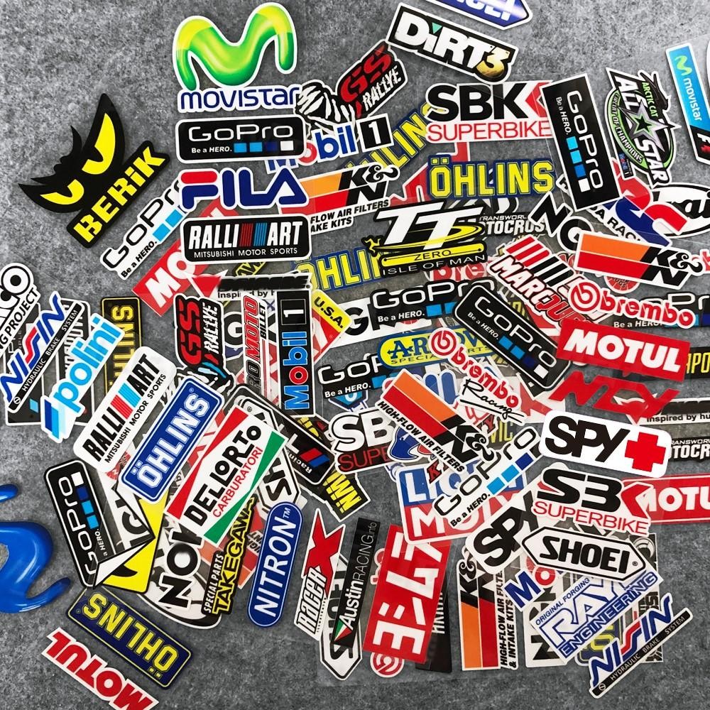 Reflective Sticker Motorcycle Sponsor Racing Helmet Body Fender Three ...