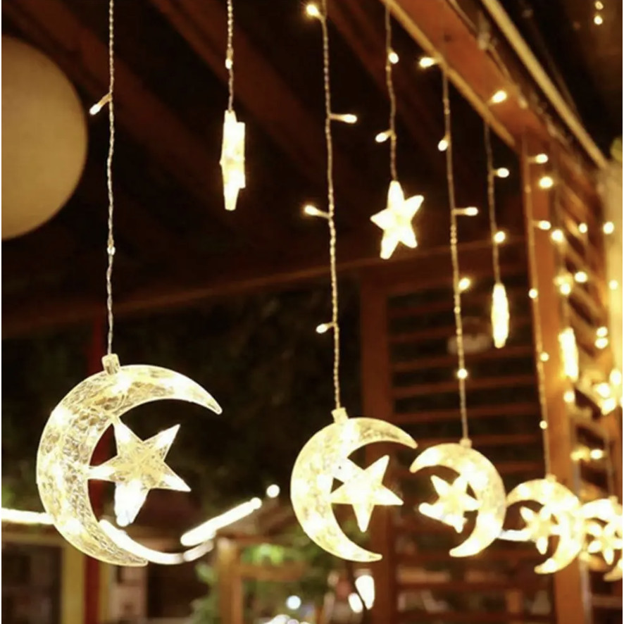 Moon Star Led Light Ramadan Decoration,Light Eid Mubarak Lighting ...