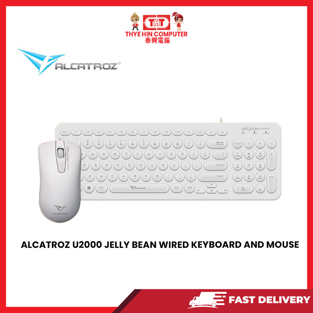 ALCATROZ U2000 JELLY BEAN WIRED KEYBOARD AND MOUSE | Shopee Malaysia