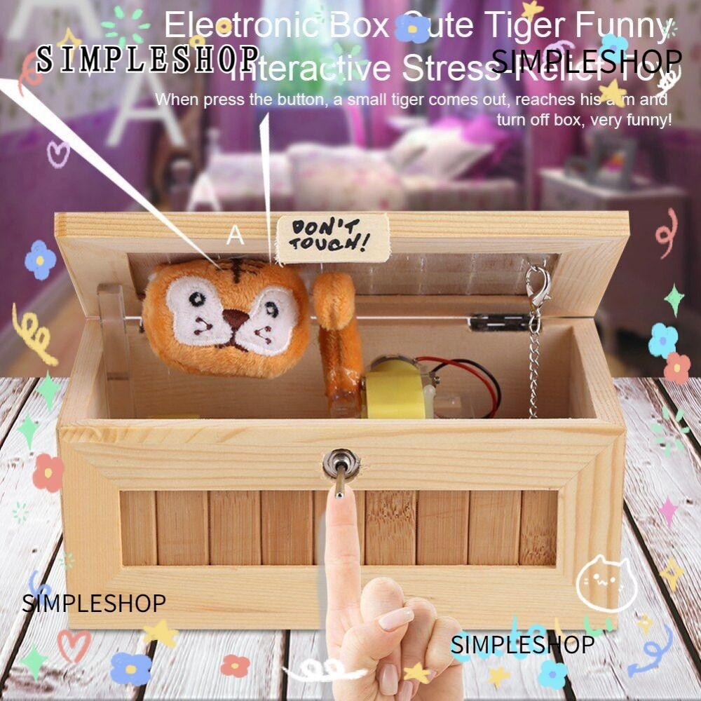 SIMPLESHOP Cute|Funny Toy, Turns Itself Funy Useless Box, Wooden|Leave ...