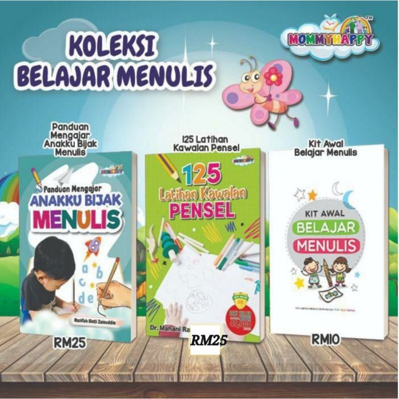 Koleksi Belajar Menulis (Buku Kit awal belajar menulis,Buku 125, Anakku ...