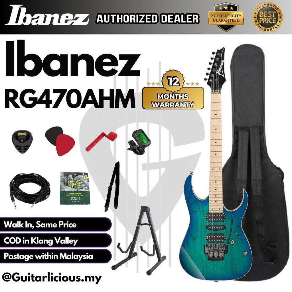 Ibanez RG470AHM Floyd Rose HSH Electric Guitar - Blue Moon Burst ...