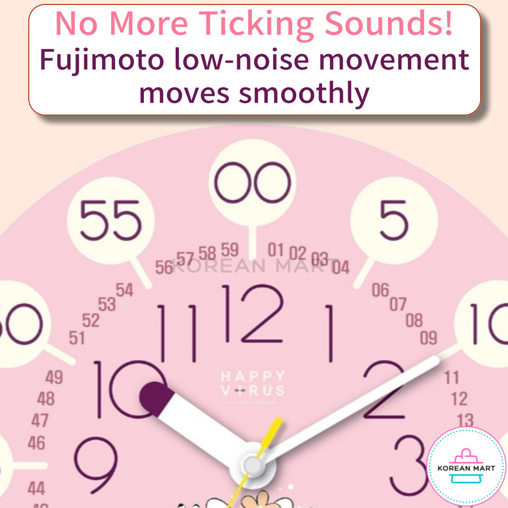 Educational Wall Clock - Silent Movement Time Teaching Clock / Kids ...