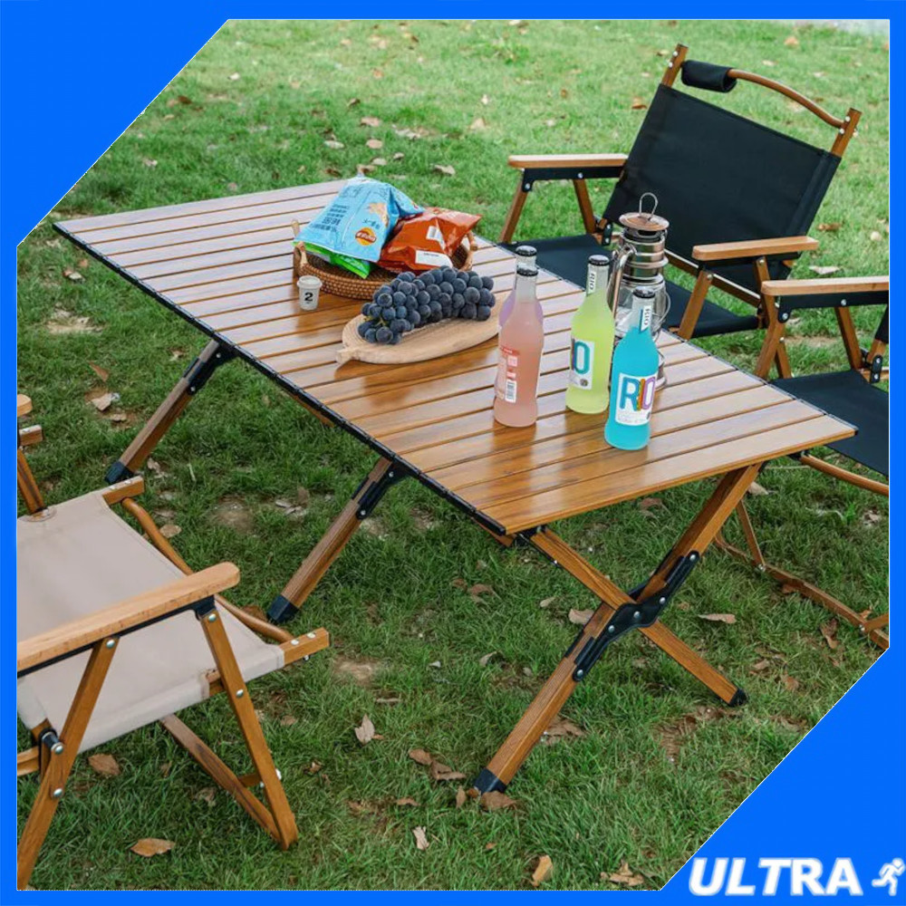 Meja Picnic Table Chair Foldable Meja Lipat Outdoor Fold Up Table - Main Image
