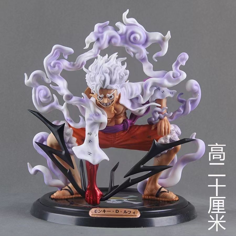 One Piece Figure Figure Sun God Nika Five-speed Squatting Luffy Figure ...