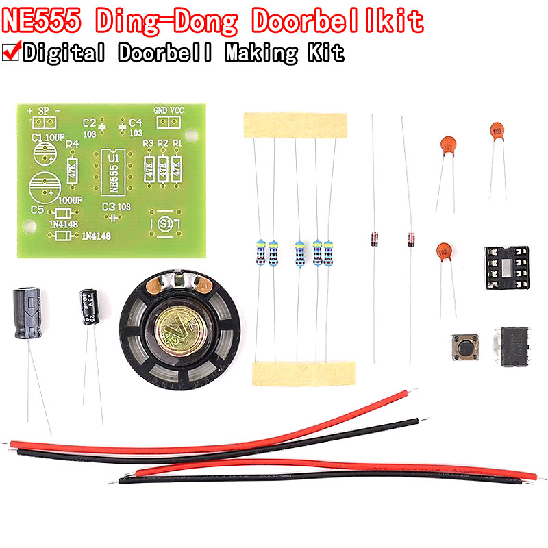NE555 Doorbell Suite Electronic Production Doorbell Suite DIY Kit Ding ...