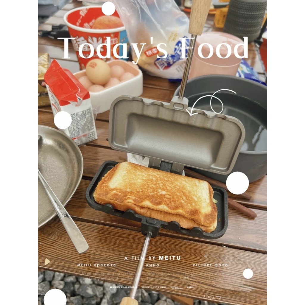 Acuan Sandwic Mini Gas Perkhemahan Rumah Kuali Roti Bakar Dua Sisi ...
