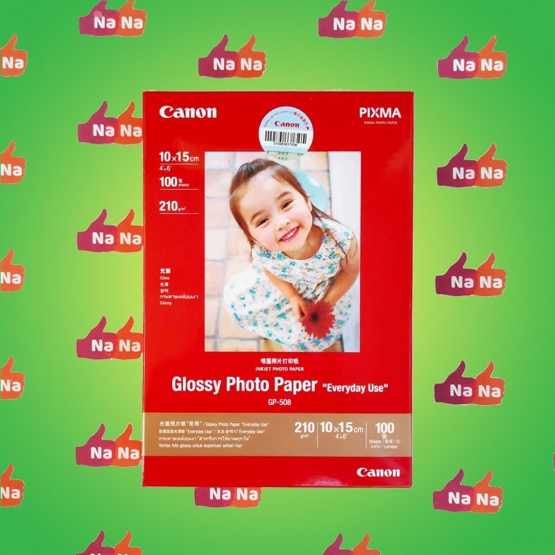 Canon GP508 Glossy Photo Paper (100 Sheets) Everyday use 4R A6