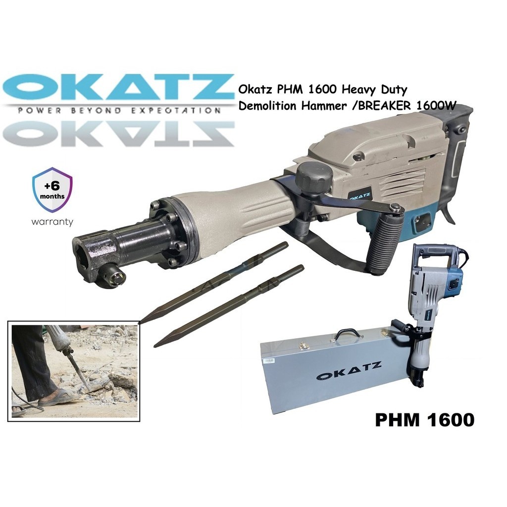 Okatz PHM 1600W 40-Joule Impact Energy Demolition Hammer | Shopee Malaysia