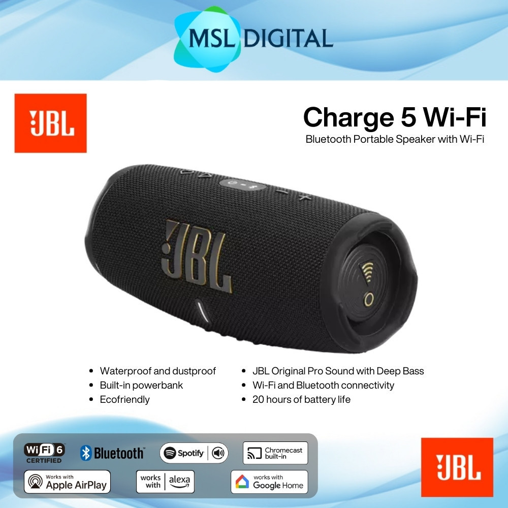 JBL Charge 5 Wi-Fi | Portable Wi-Fi and Bluetooth speaker | Shopee Malaysia