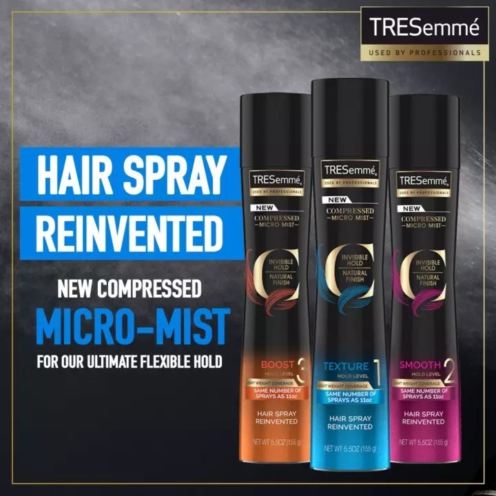 Tresemme Compressed Micro Mist Texture /Smooth /Boost Hair Spray 155g ...