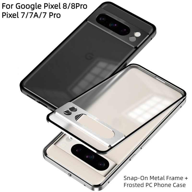 Luxury Snap-On Design Locked/Unlocked Magnetic Frosted PC Back Metal ...