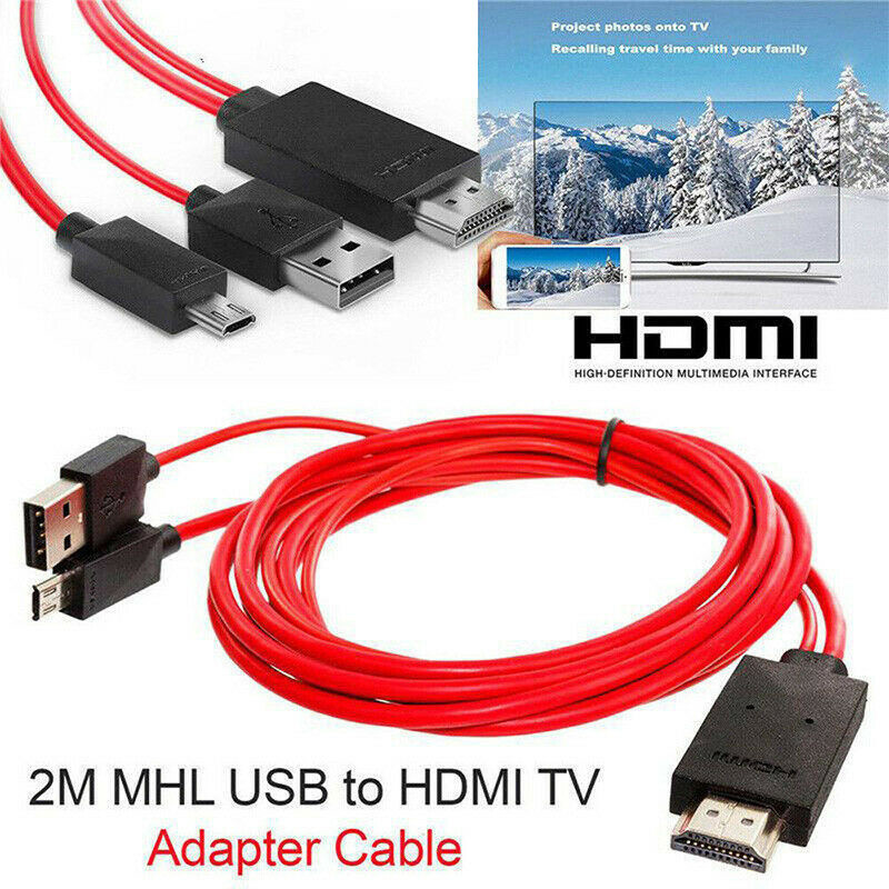 1080P Cable Adapter Cell Phone MHL Micro USB to HDMI For Samsung ...