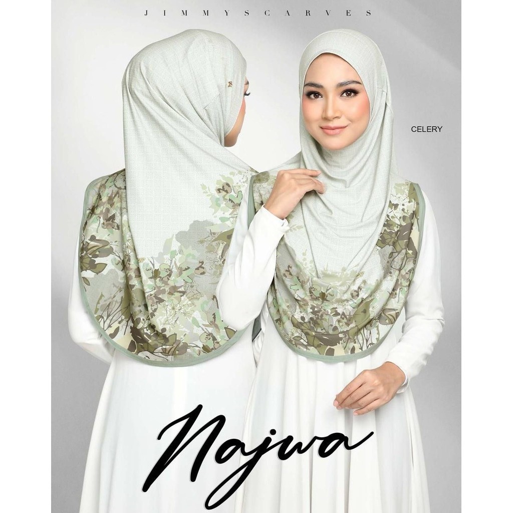 Jimmy Scarves : Najwa Tudung Sarung Instant Ironless Hijab (Korean ...