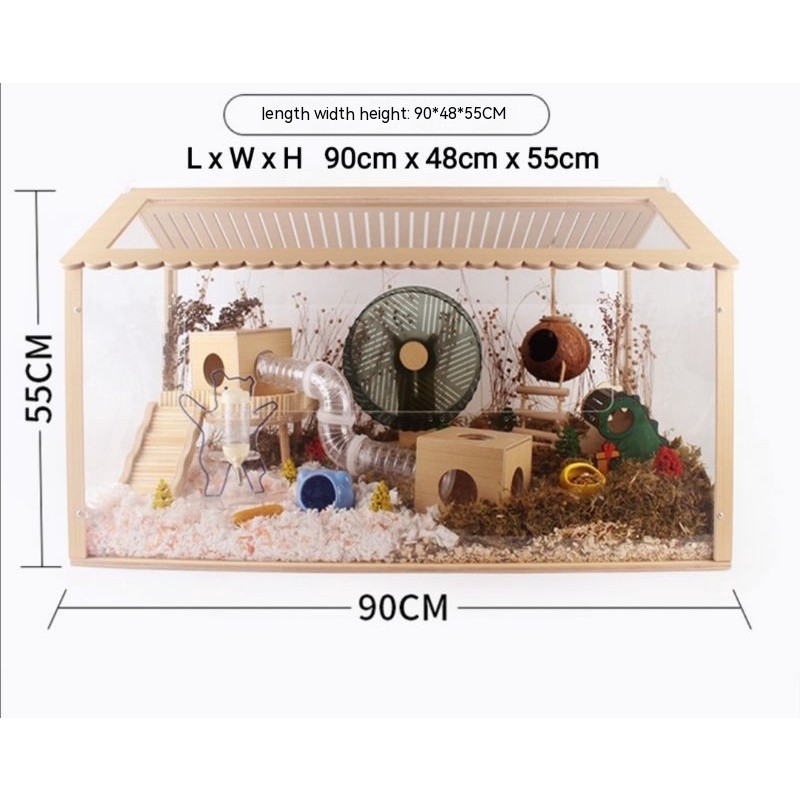 Visual Reference: Large Acrylic Hamster Hedgedog Cage House Design仓鼠