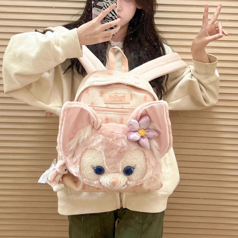 LinaBell plush big bag backpack little fox cartoon cute big schoolbag ...