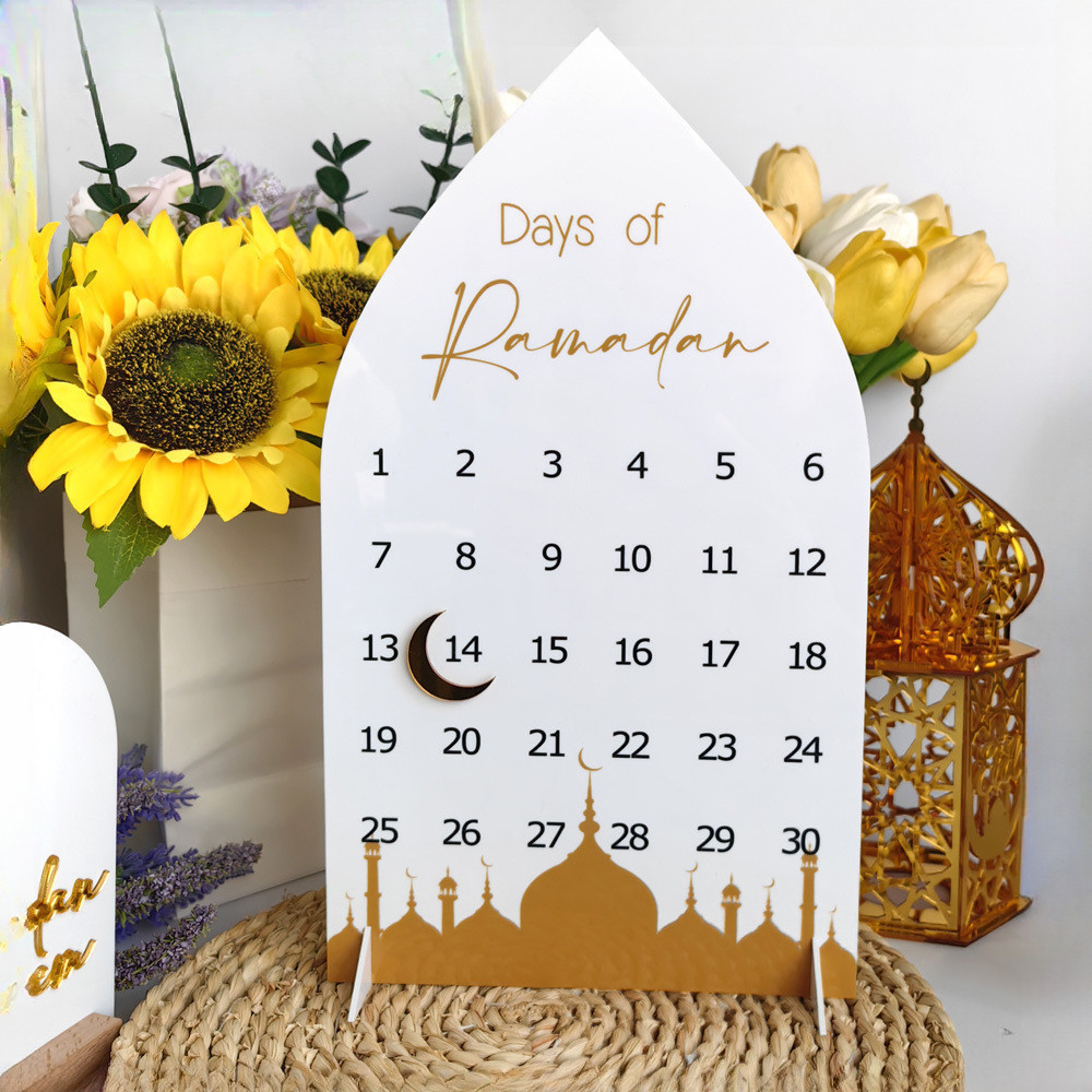 Happy Ramadan Acrylic Calendar for Hari Raya Home Decor Desktop ...