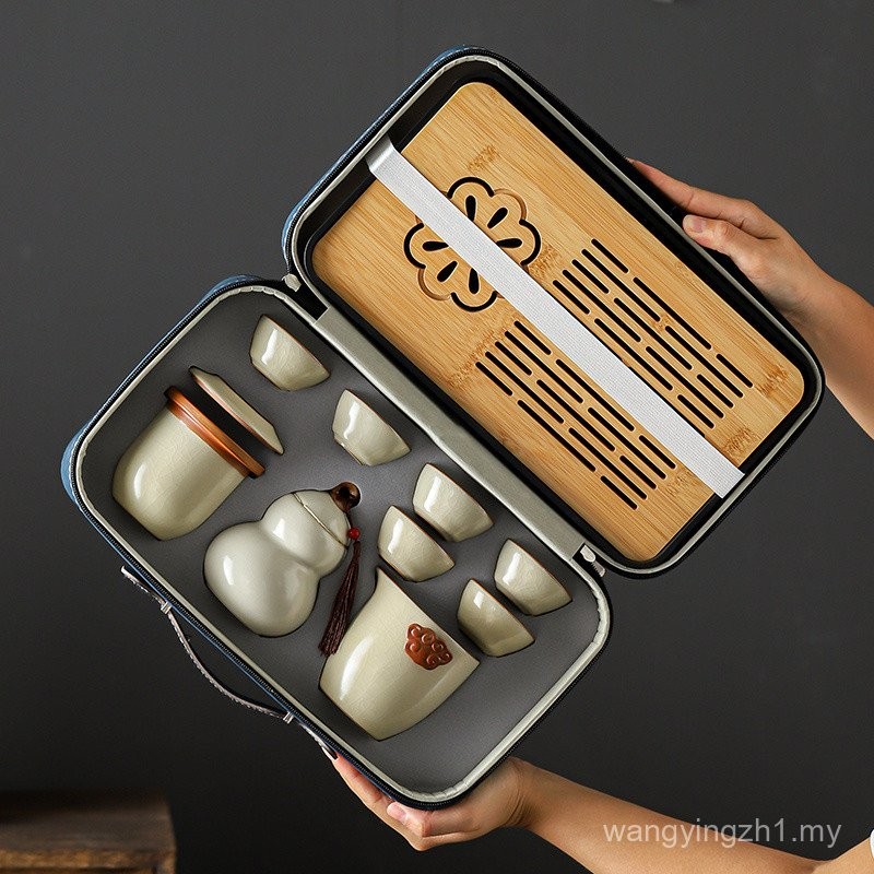 Ru Kiln Travel Tea Set Kung Fu Tea Set One Person Drinking Teapot ...