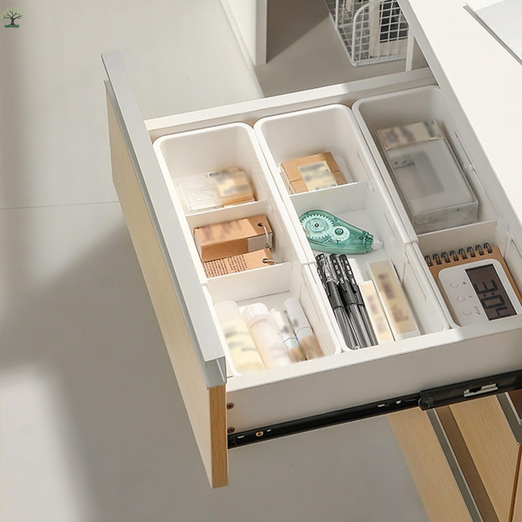 Drawer Organizer Divider Bins MultiUse Fridge Plastic Divider Box