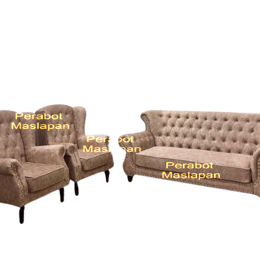 Harga Kilang Chesterfield Sofa Fabric Sofa Set 3 Seater Sofa + 1 Seater