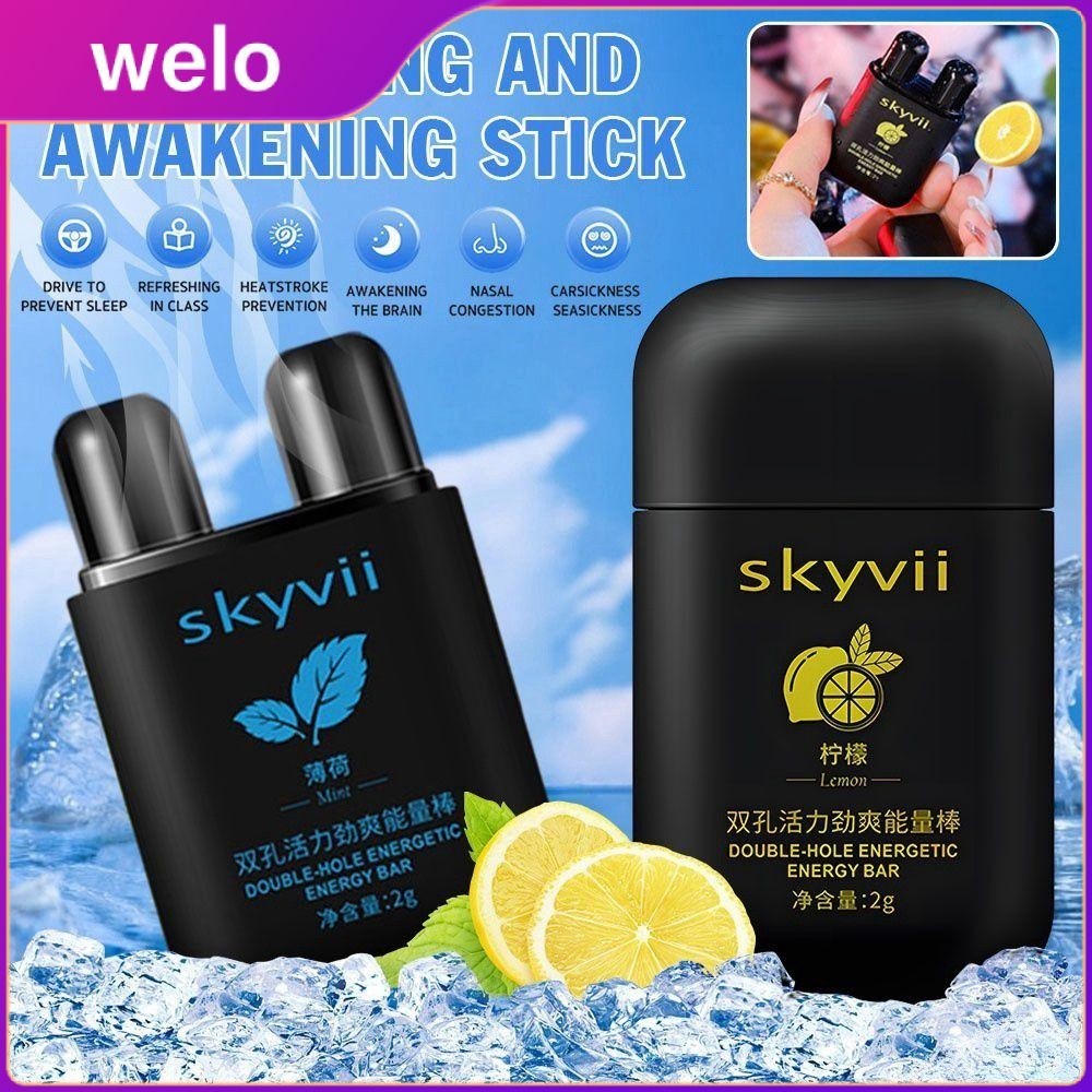 Skyvii Double Hole Vital Oil Energy Bar Cool Nostril Nasal Inhaler ...