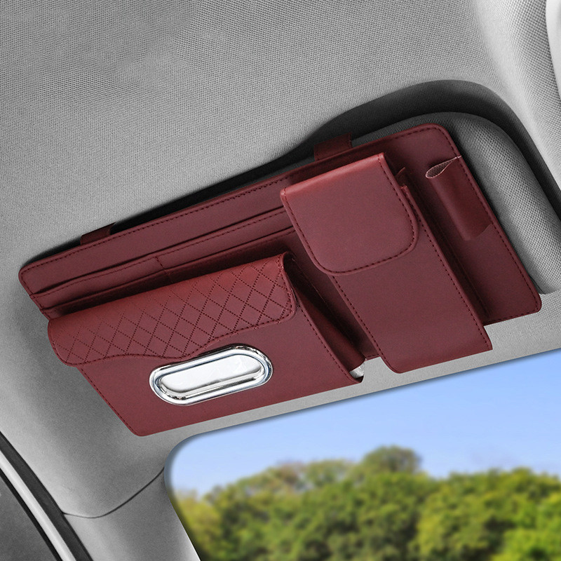 Car Sun Visor organizer Card Holder Storage Car Accessories Sunglasses