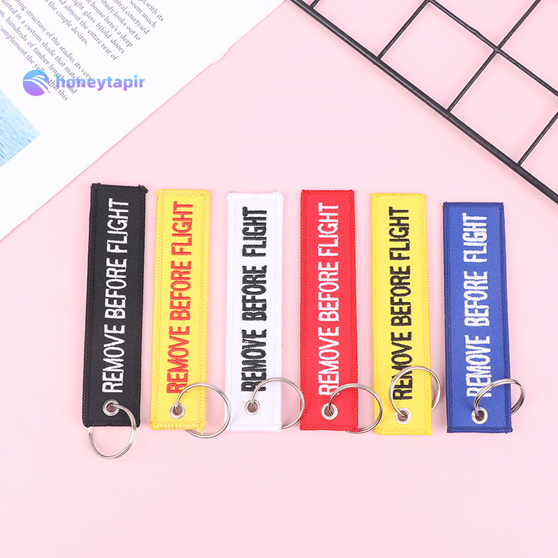 honeytapir Remove Before Flight Car Key Chain Aviation Gifts Keyring ...