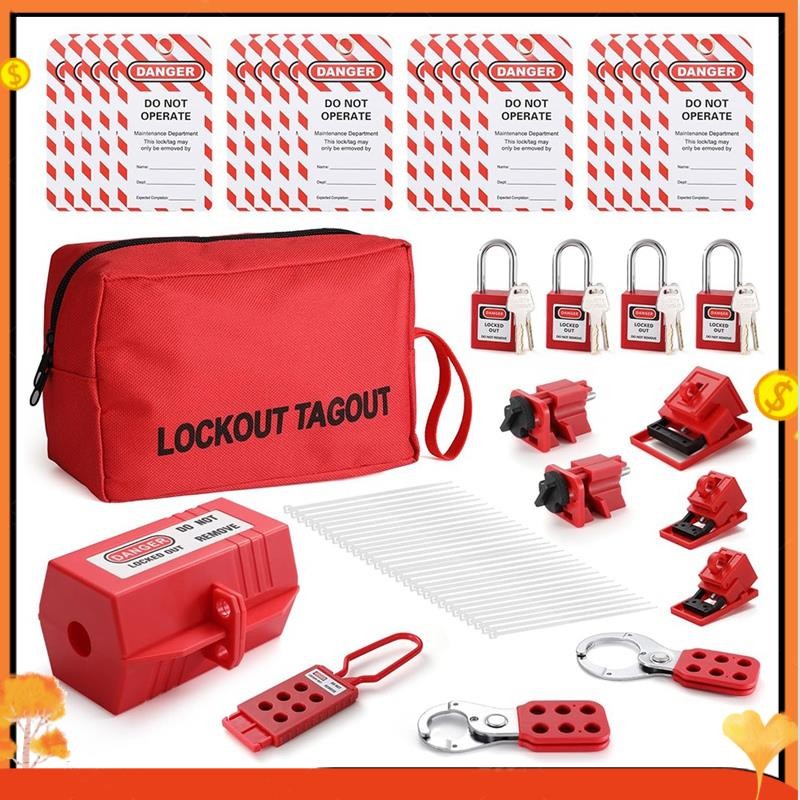 Electrical Lockout Tagout Kit, Hasps Set, Clamp on and Universal ...