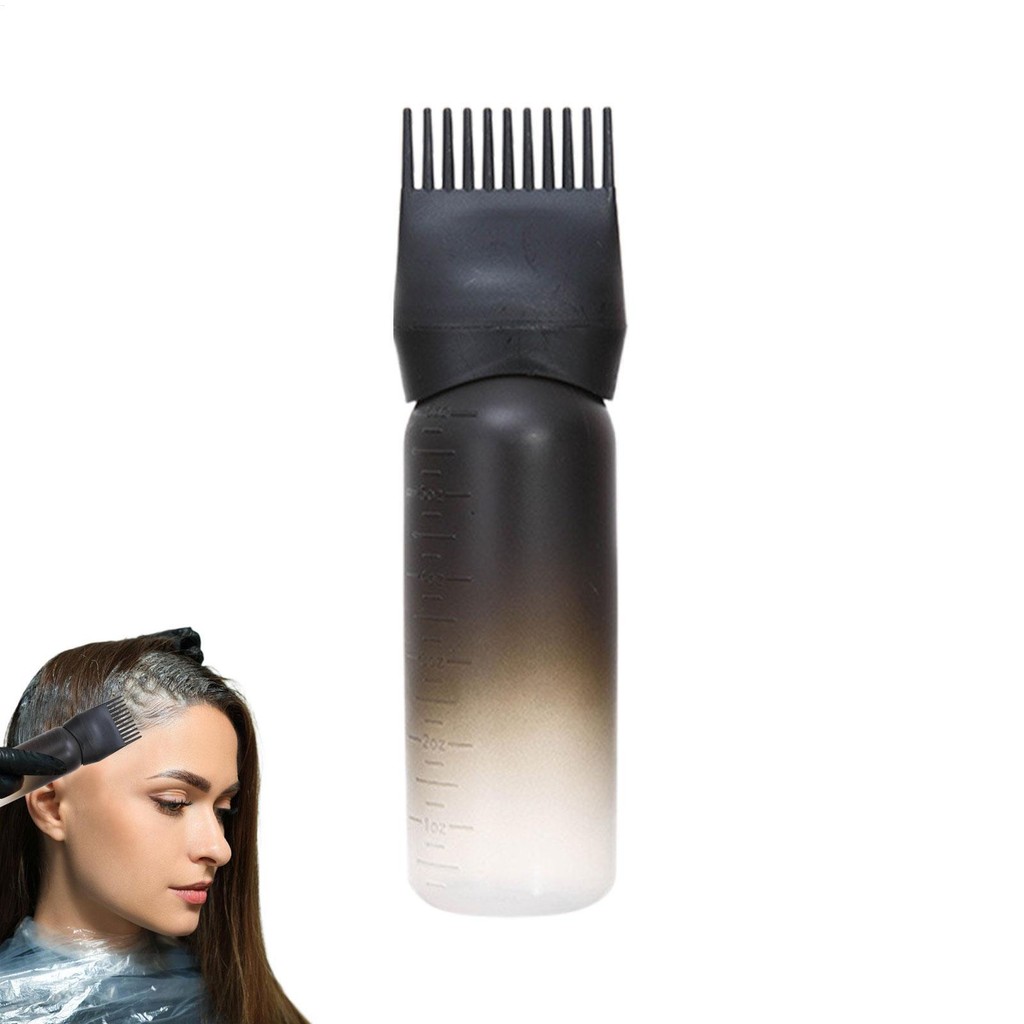 Scalp Oil Dispenser Reusable Hair Oiling Bottle 6 Ounce Scalp Comb Root ...
