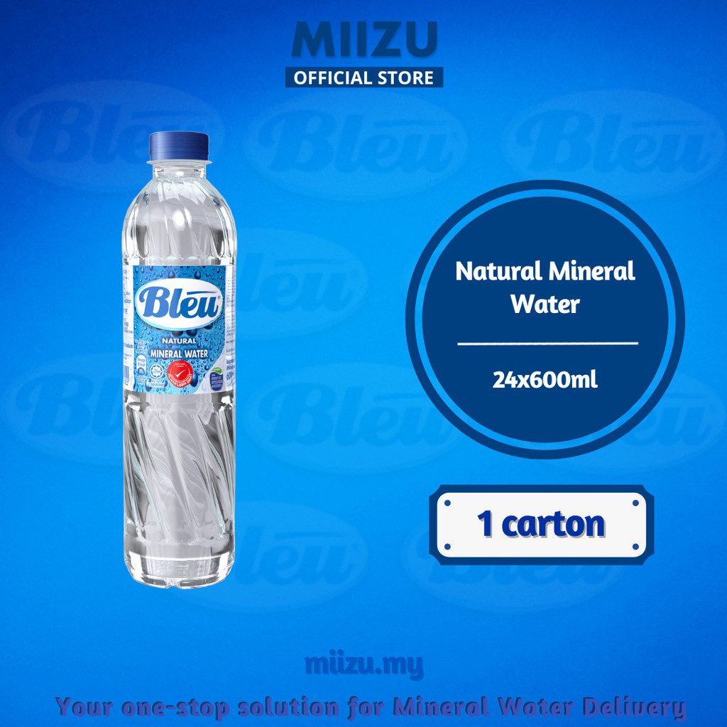 Bleu Natural Mineral Water 24x600ml KL & Klang Valley ONLY) Fast