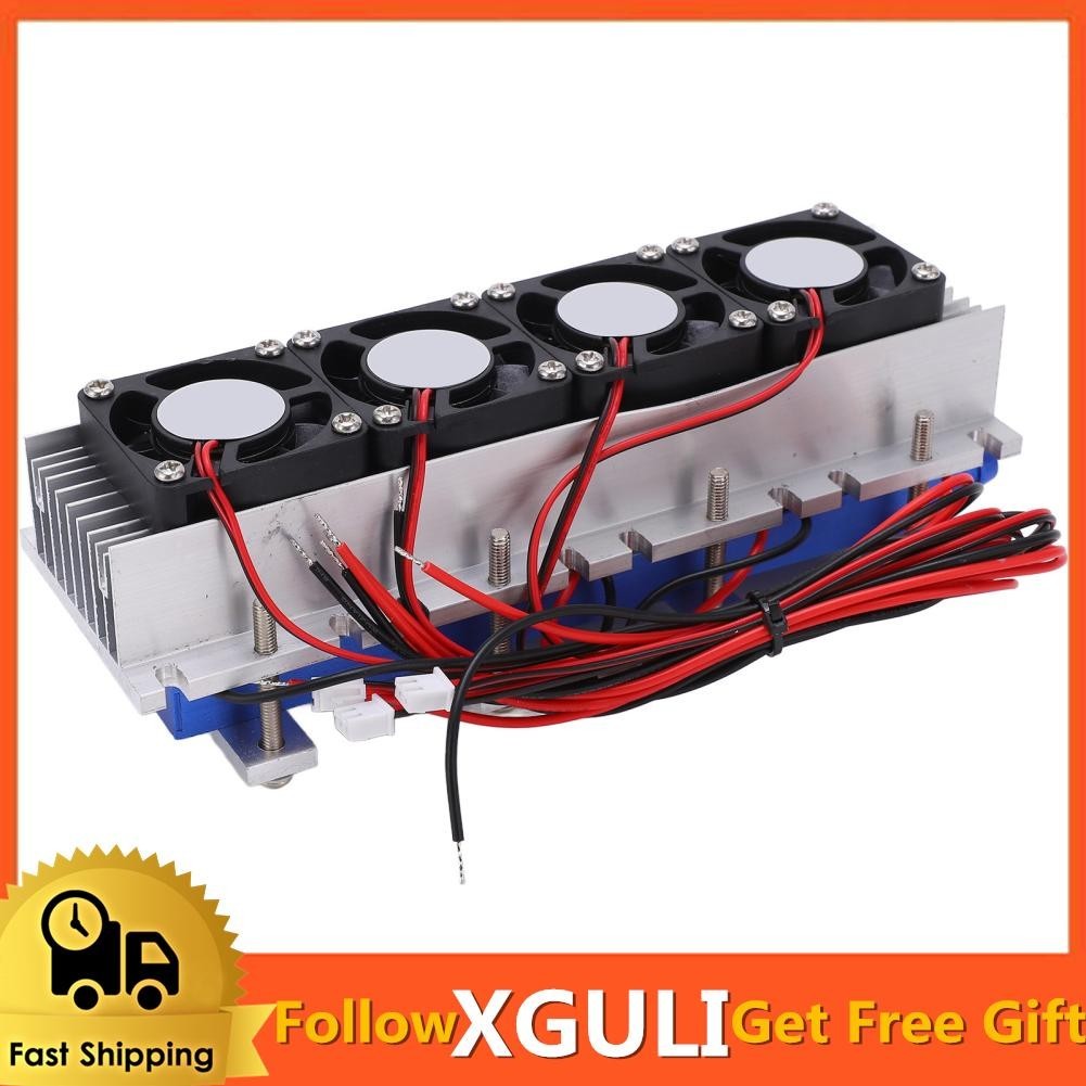 Quad Core TEC1-12706 Thermoelectric Peltier Cooling Equipment Air Refrigeration DIY Radiator