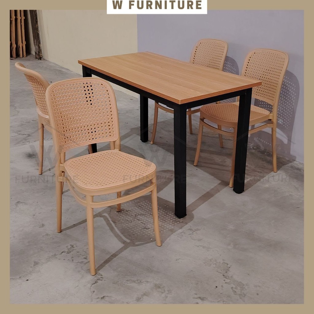 Wfurniture 1+4 Dining Table Set / Cafe table/ Meja Makan/ Meja kafe ...
