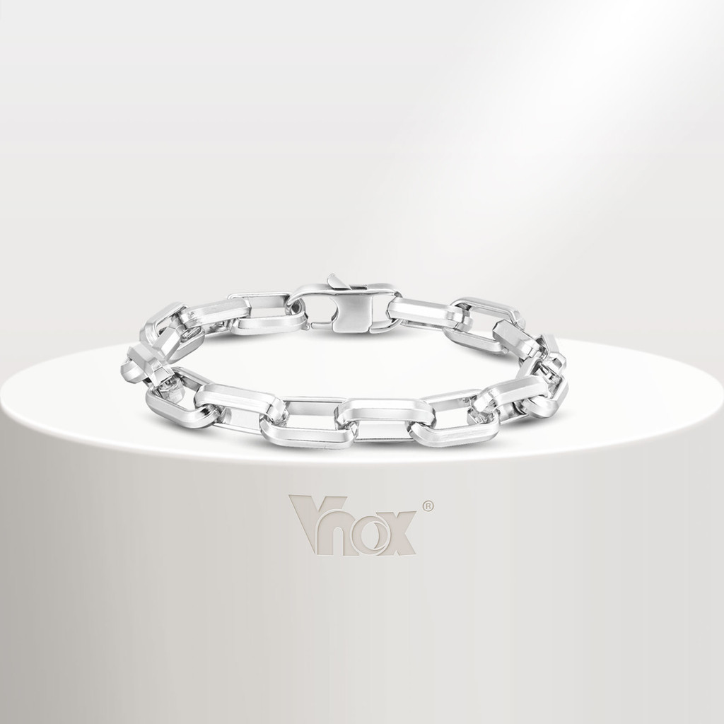 Men's Silver Plated Stainless Steel Chain