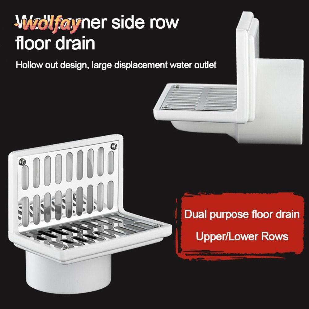 WOLFAY Roof Side Row Floor Drain, Downpipe Strainer Leaf Debris Trap ...