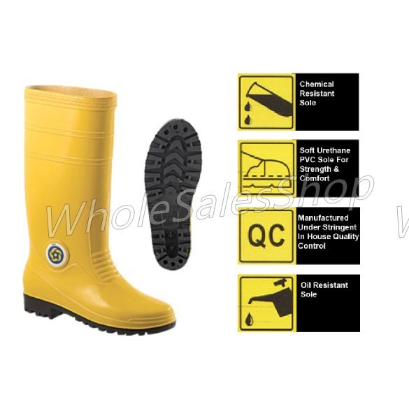 #7000 KORAKOH YELLOW SAFETY RUBBER BOOT KASUT BOOT GETAH KUNING ...