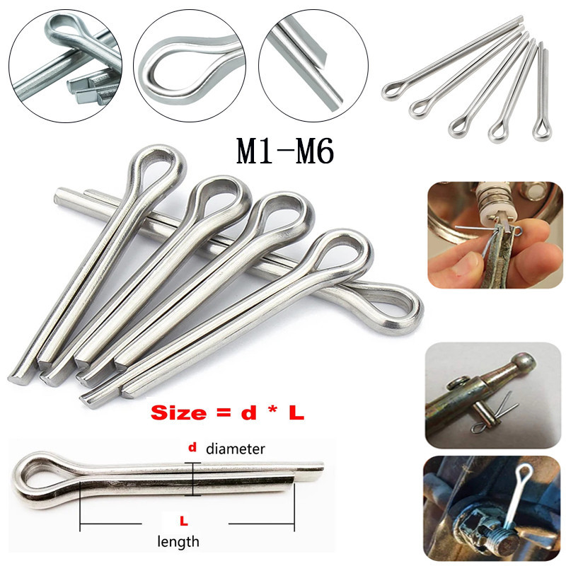 M1-M4 U Shape Type Spring Cotter Hair Pin Steel Pins Split Clamp Open ...