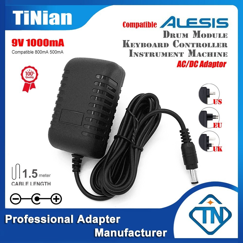 9V 1A 800mA 500mA 0.5A AC/DC Adaptor for Alesis Nitro Max DM6 DM10 MKII ...