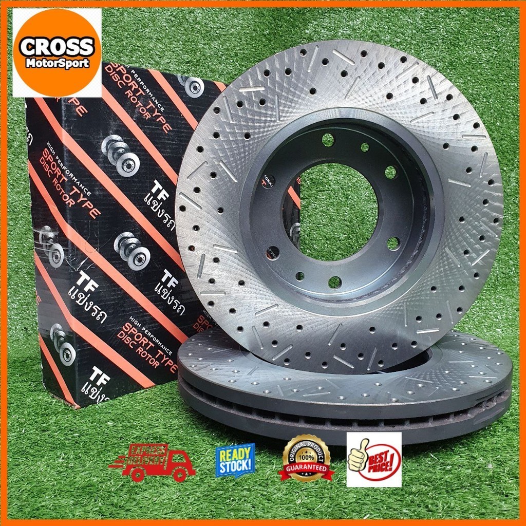 ORIGINAL TF SLOTTED & DRILLED DISC ROTOR (FRONT) HYUNDAI STAREX ...